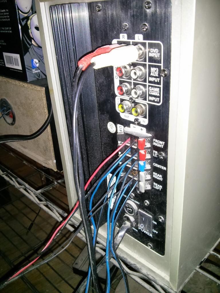 I need help connecting old surround sound system to hdtv [Solved